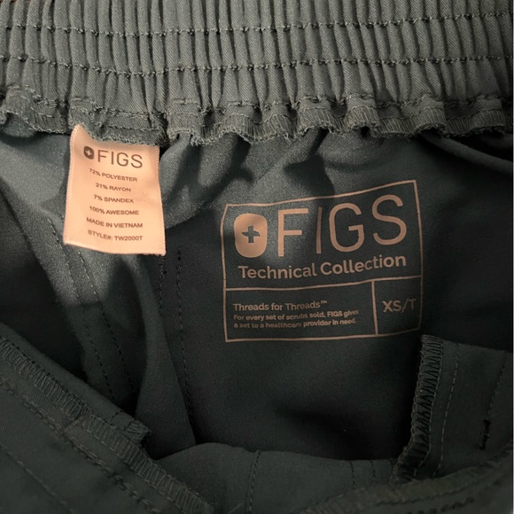 NWOT: Figs Yola Skinny Scrub Rare Color *Caribbean Blue*. XS/T - Picture 4 of 6